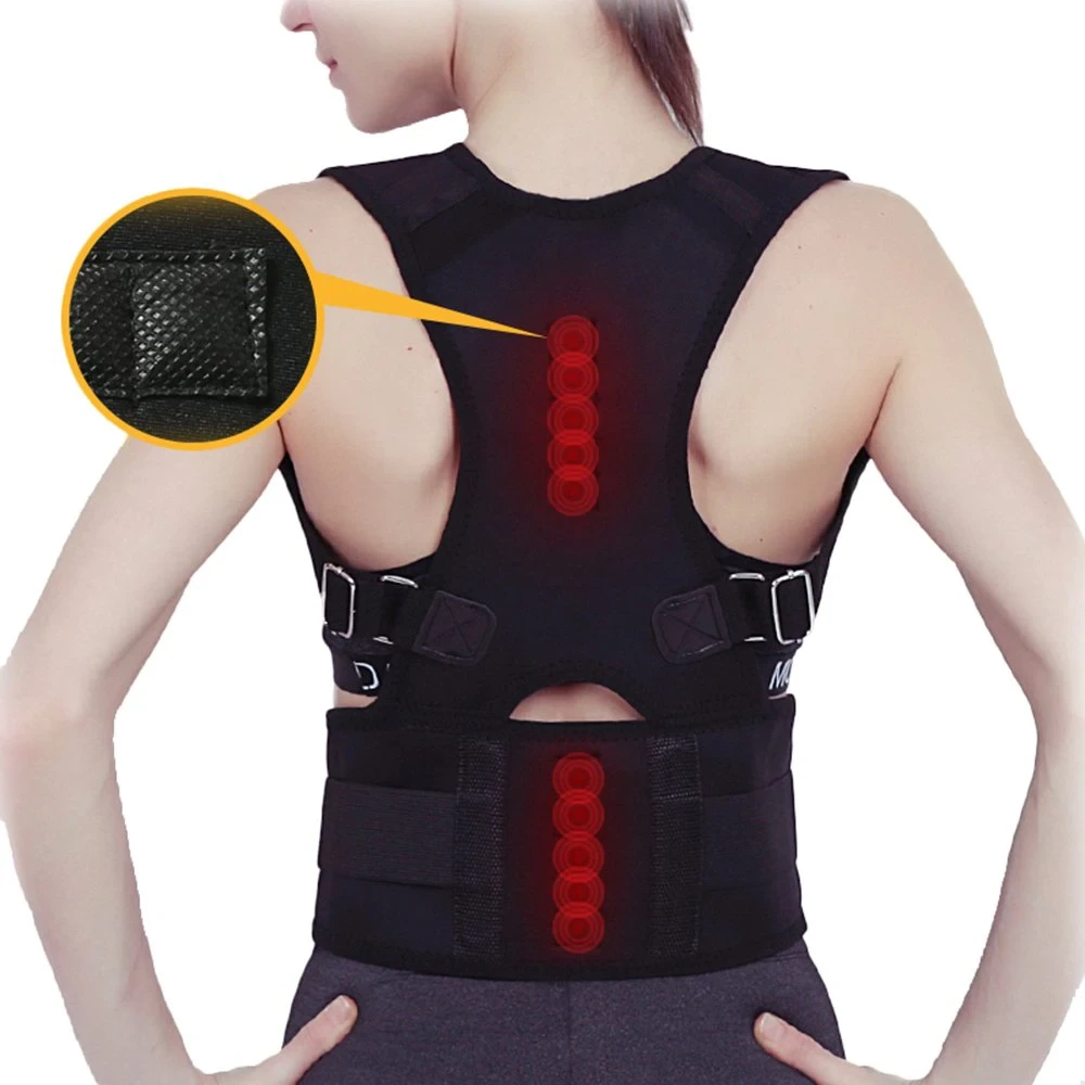 Close-up of magnetic panel placement on the back brace